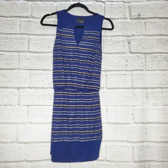 Anyhropologie Greylin Navy Blue Serena Lurex Dress Size small - Picture 1 of 9